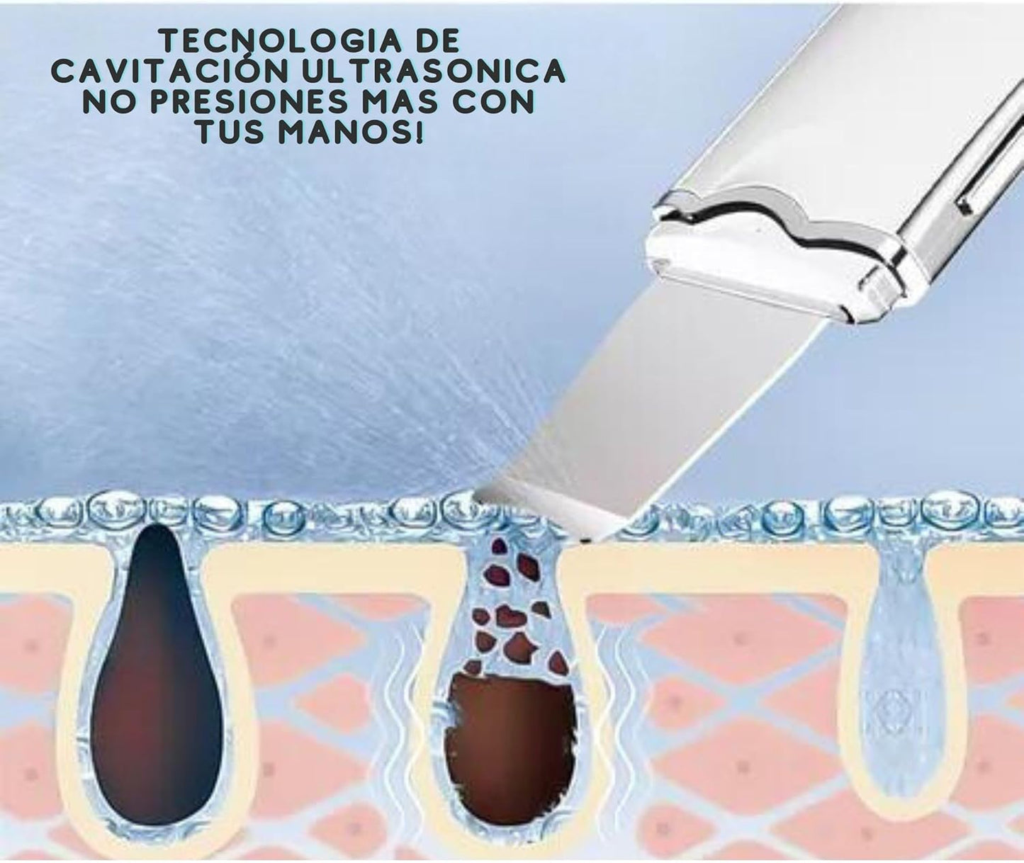 LIMPIADOR FACIAL ULTRASÓNICO + MÁSCARA DE PESTAÑAS Y CEJAS CON ÁCIDO HIALURÓNICO GRATIS