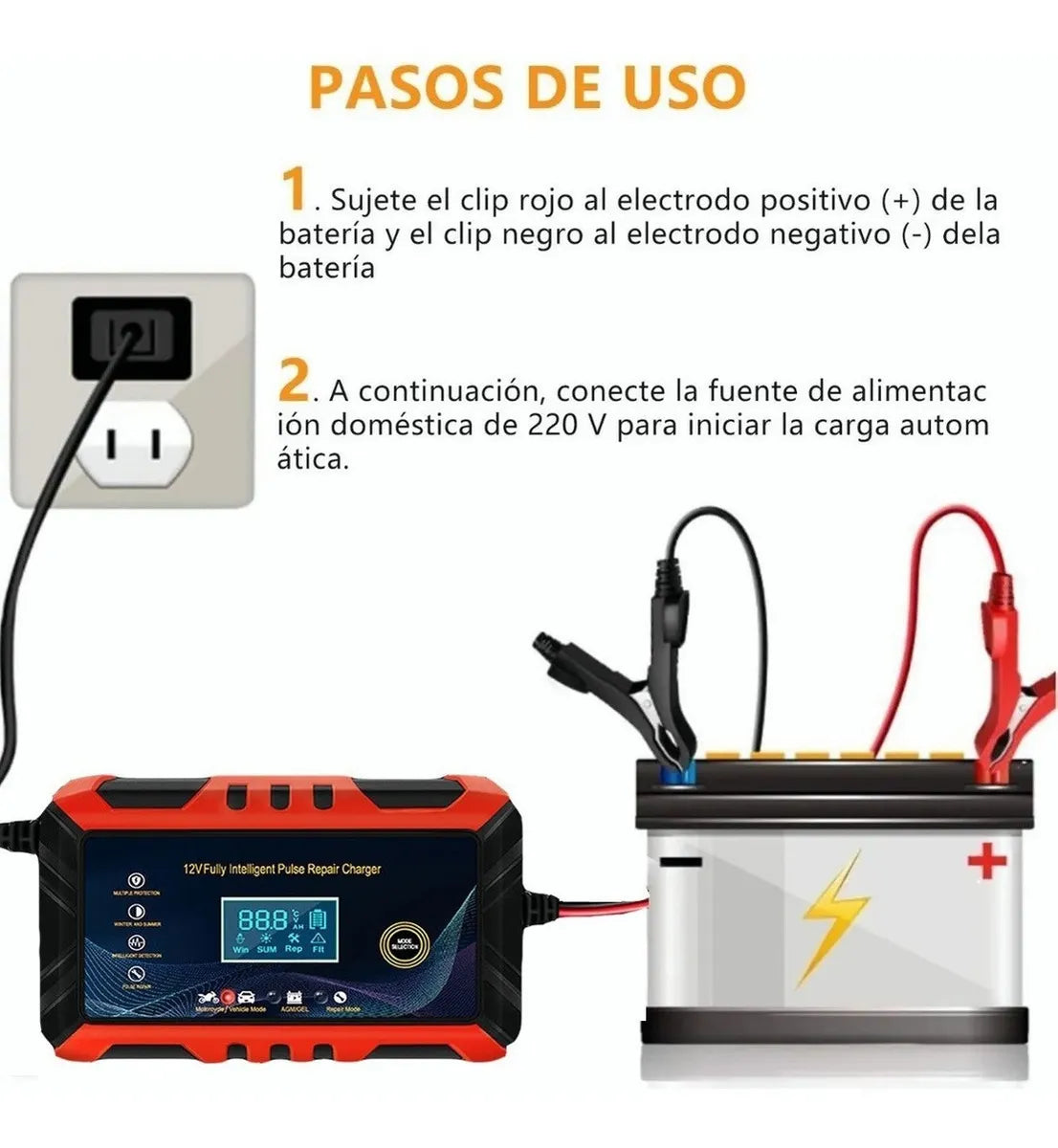 CARGADOR DE BATERIA 12V AUTOMATICO