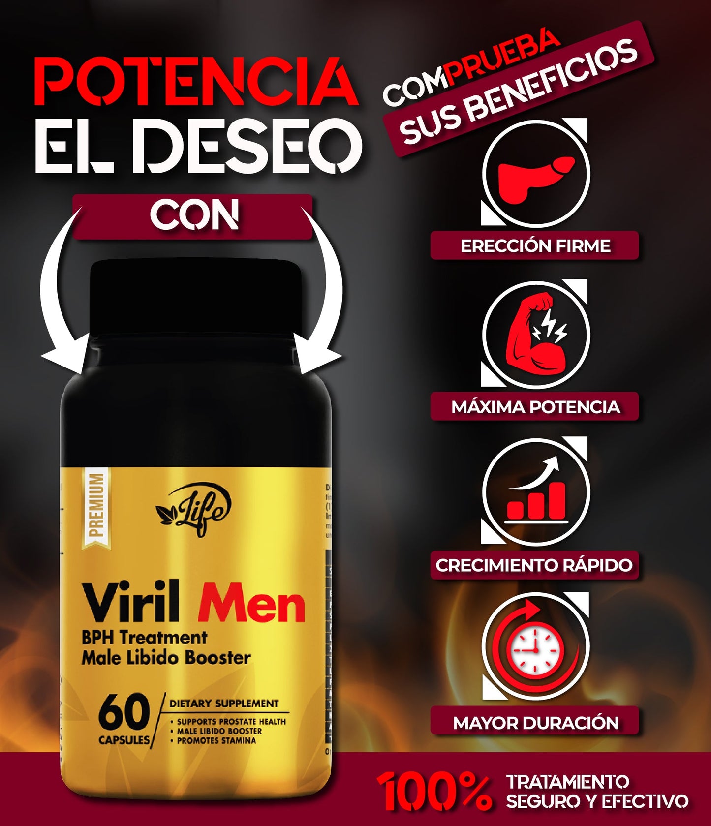 VIRIL MEN® POTENCIADOR SEXUAL MASCULINO