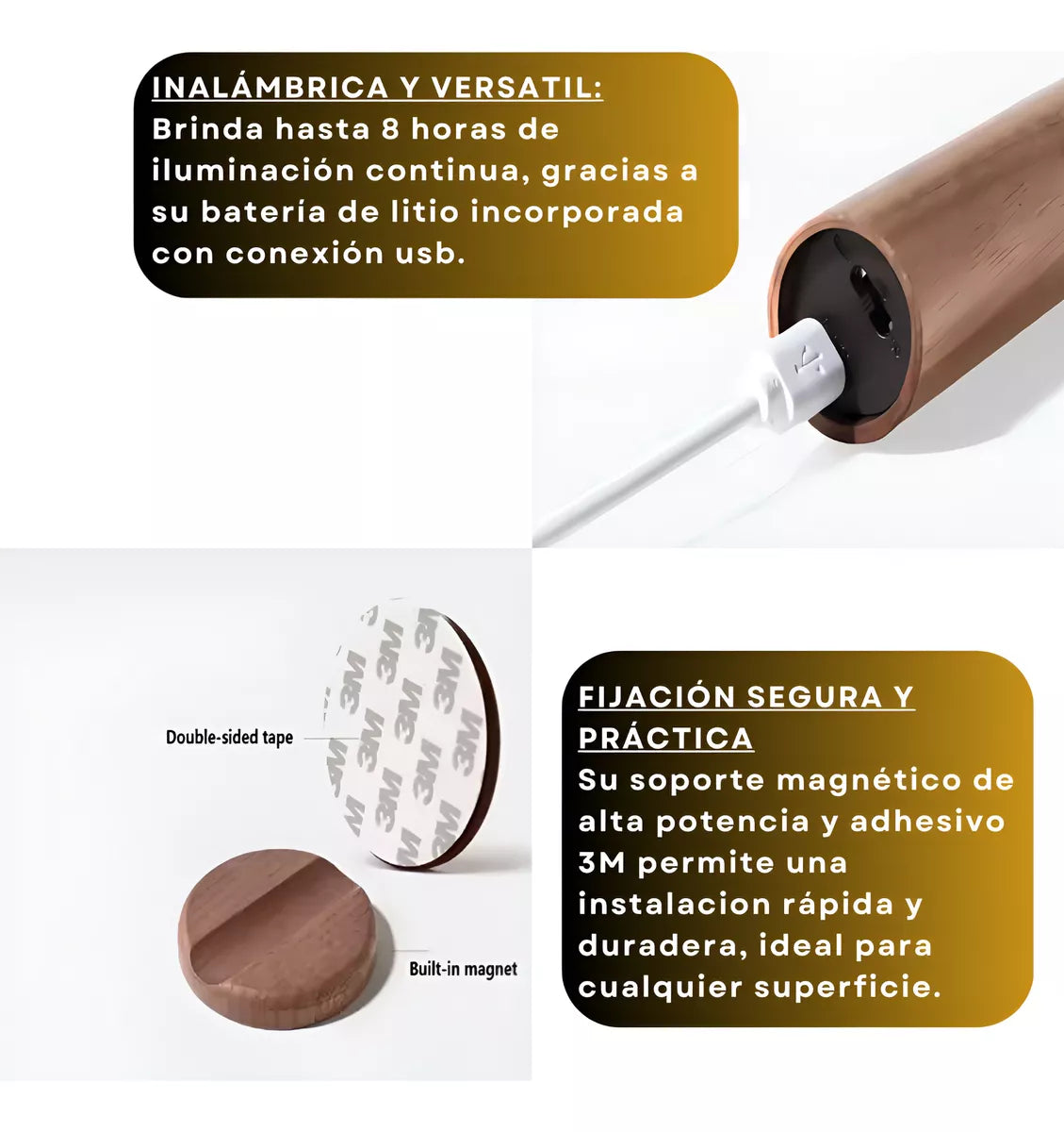 LAMPARA LED DE PARED 3 en 1