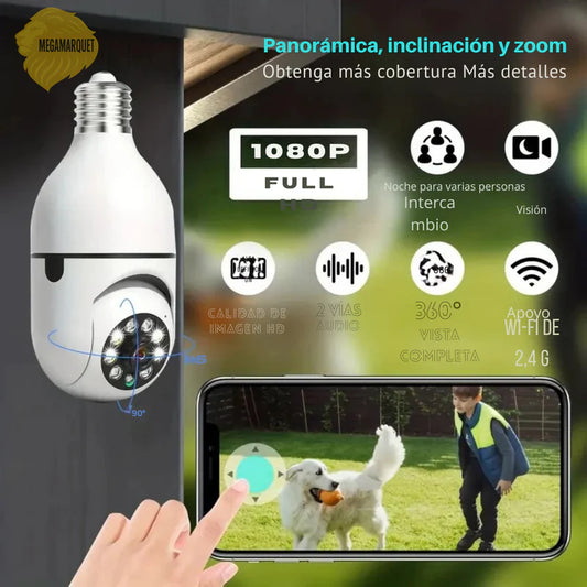 CÁMARA DE SEGURIDAD WIFI 360° HD