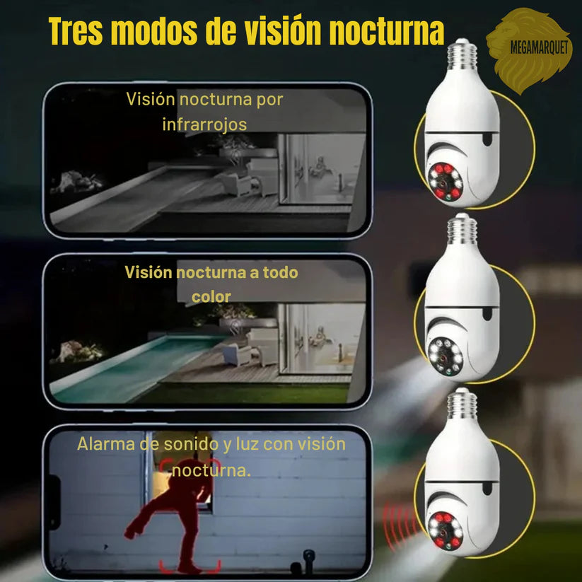 CÁMARA DE SEGURIDAD WIFI 360° HD