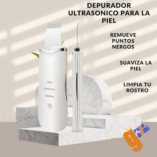 LIMPIADOR FACIAL ULTRASÓNICO + MÁSCARA DE PESTAÑAS Y CEJAS CON ÁCIDO HIALURÓNICO GRATIS