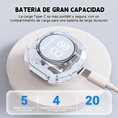 Audífonos Bluetooth Inalámbricos In-ear Con Pantalla Luz Led®