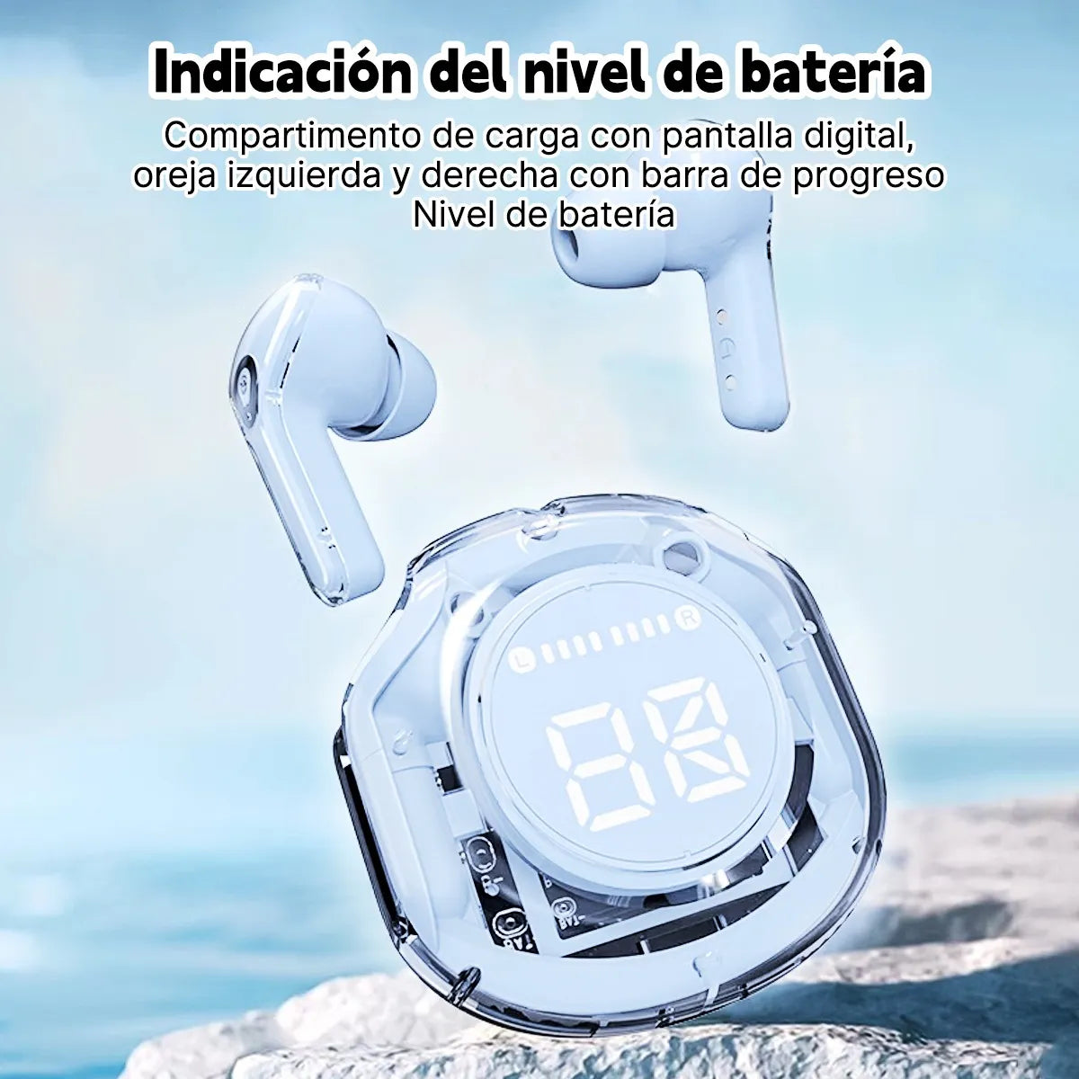 Audífonos Bluetooth Inalámbricos In-ear Con Pantalla Luz Led®