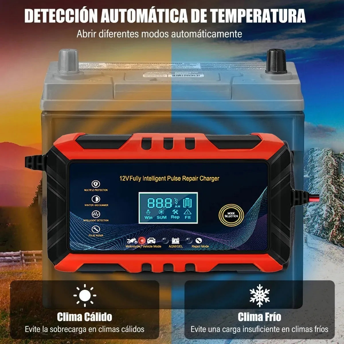 CARGADOR DE BATERIA 12V AUTOMATICO